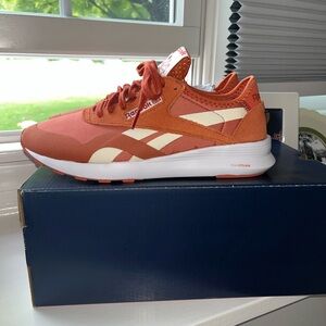 NWT Reebok Orange and White Sneakers Retro Design
